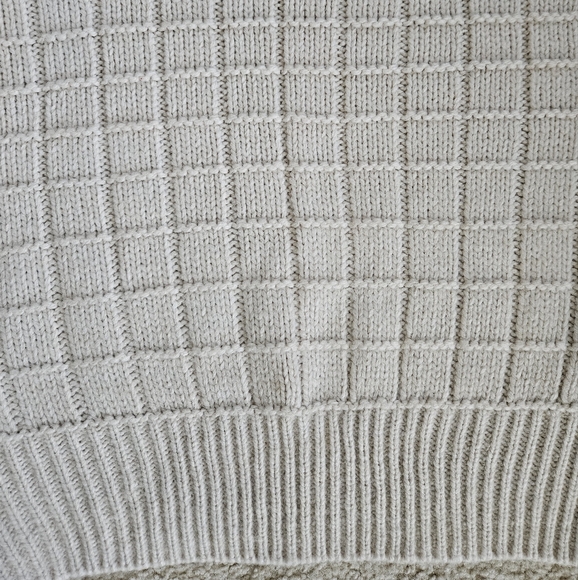 American Eagle waffle crewneck sweater cream size medium - Picture 10 of 10